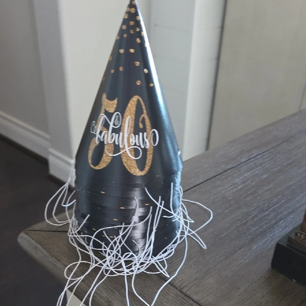 Stylish Black and Gold Celebration Hat